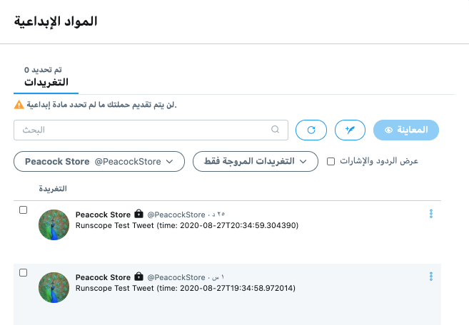 المواد الإبداعية للحملة