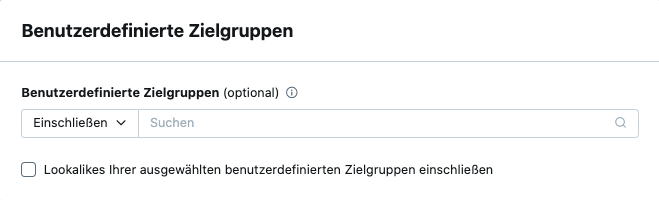 Targeting mit maßgeschneiderten Zielgruppen