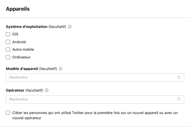 Ciblage par appareils