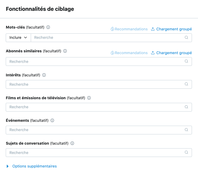 Ciblage des publicités Twitter
