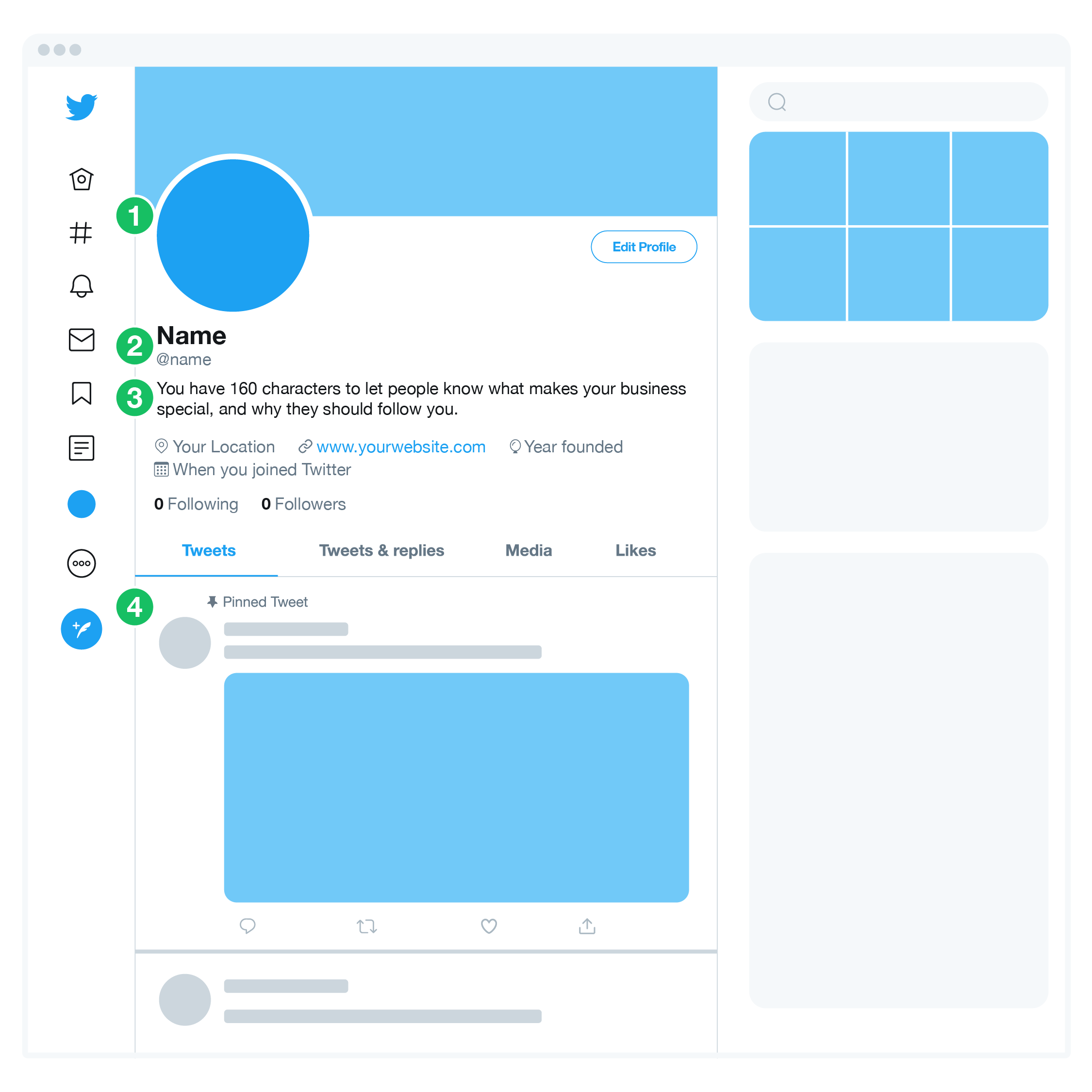 Twitter Account Template