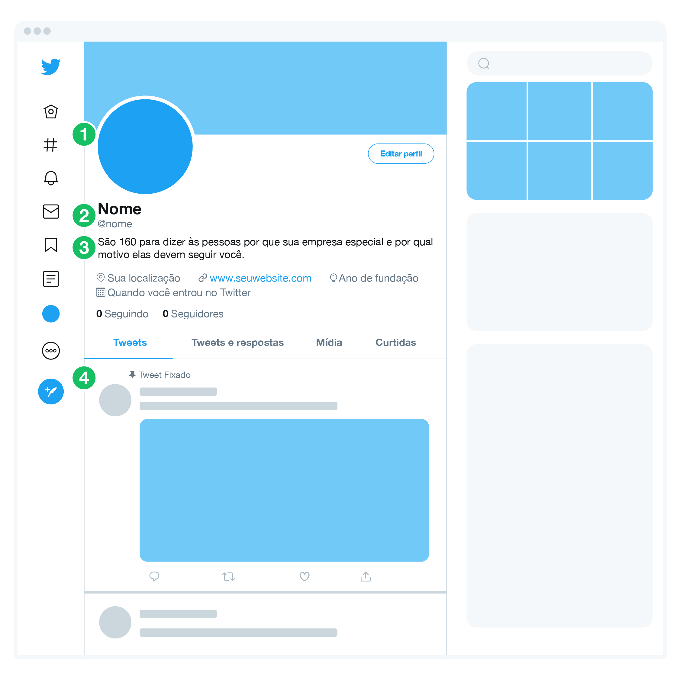 Crie um perfil no Twitter para sua empresa