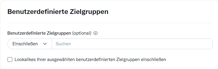Targeting mit benutzerdefinierten Zielgruppen