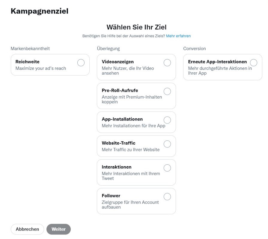 Twitter Ads-Kampagnen