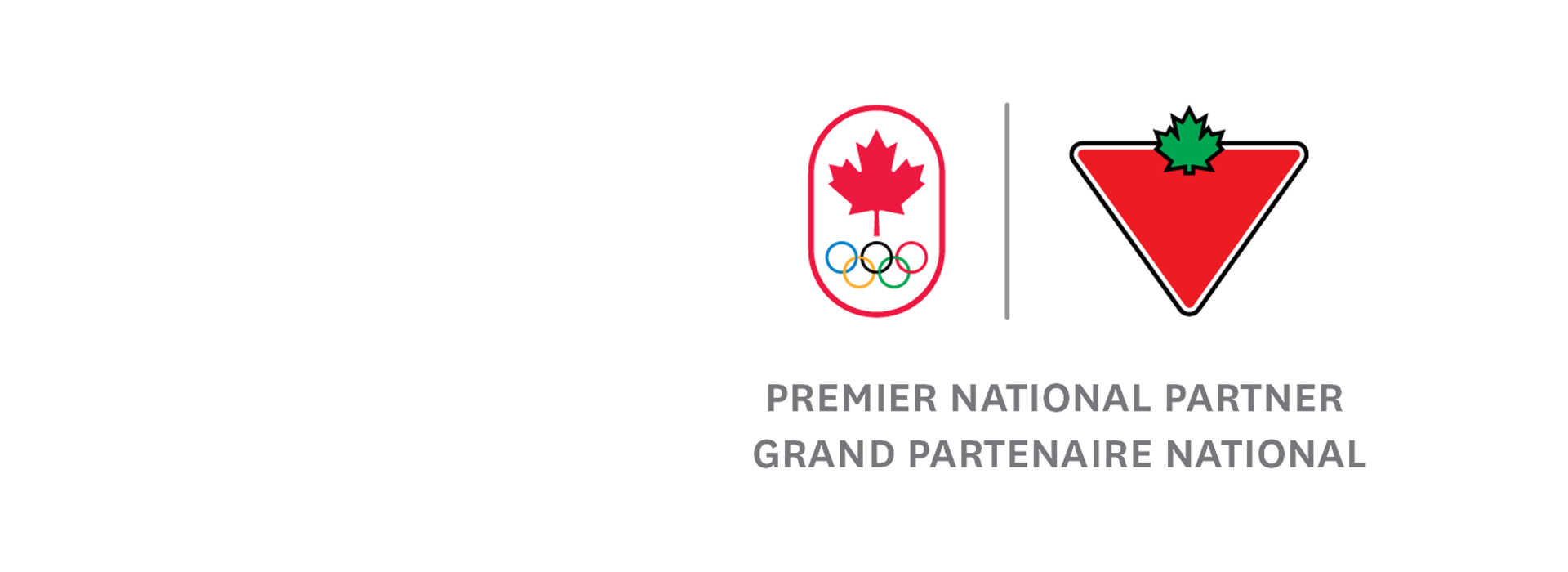 Das Canadian Tire-Logo, ein rotes Dreieck mit einem grünen Ahornblatt an der Spitze