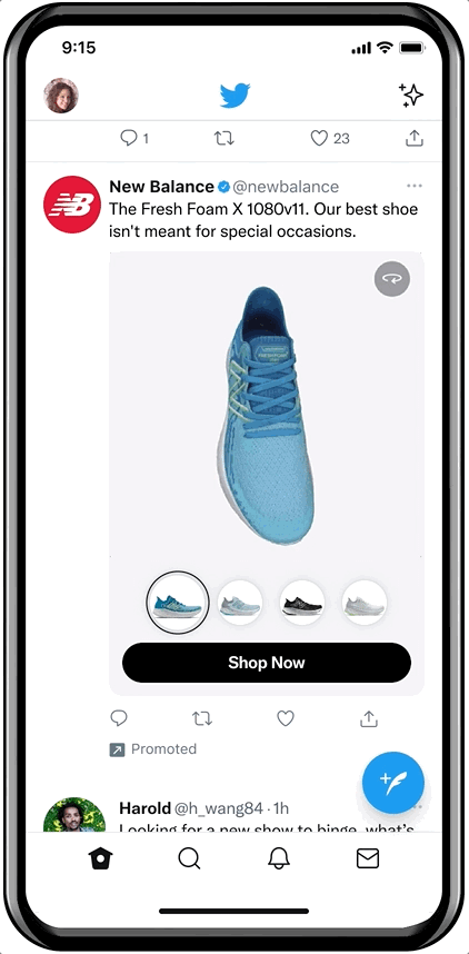 New Balance product explorer ad example