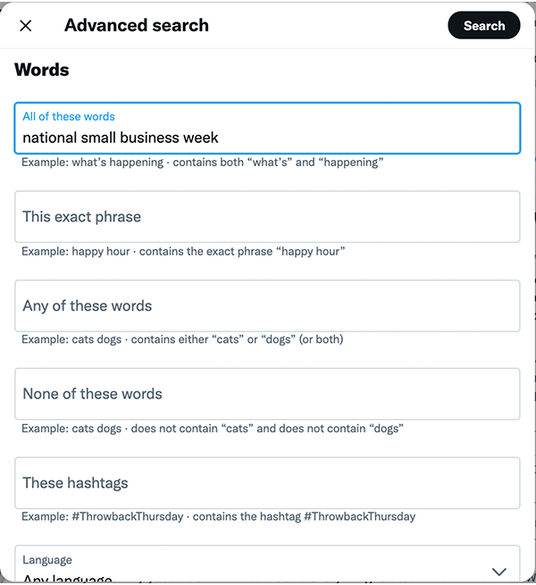 How to: Advanced search on Twitter