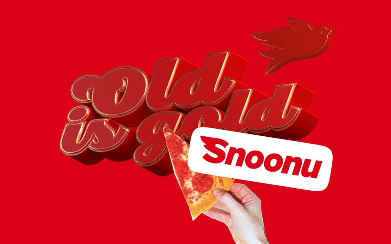 Snoonu Logo on red background