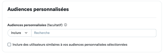 Ciblage d'audiences personnalisées