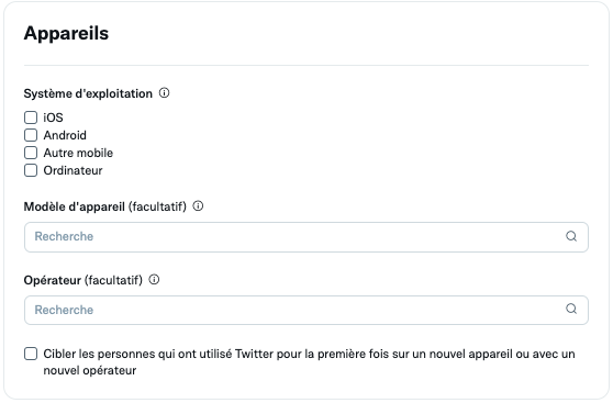 Ciblage par appareils