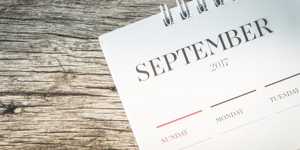 September 2017 calendar