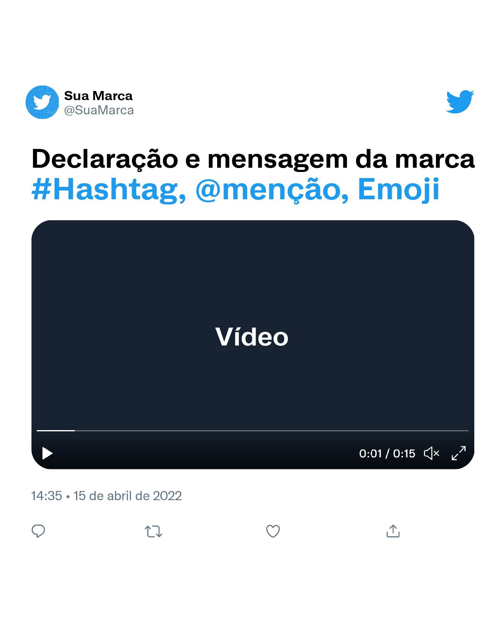 Tweet com vídeo