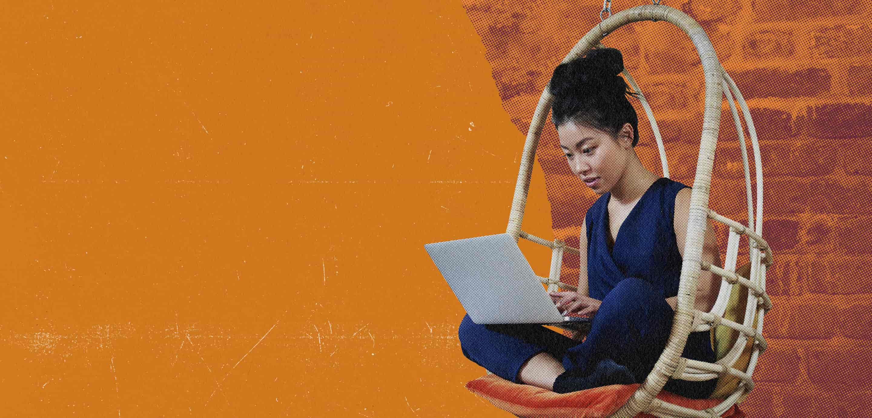 Image of person working on a laptop to showcase "Tech Life"