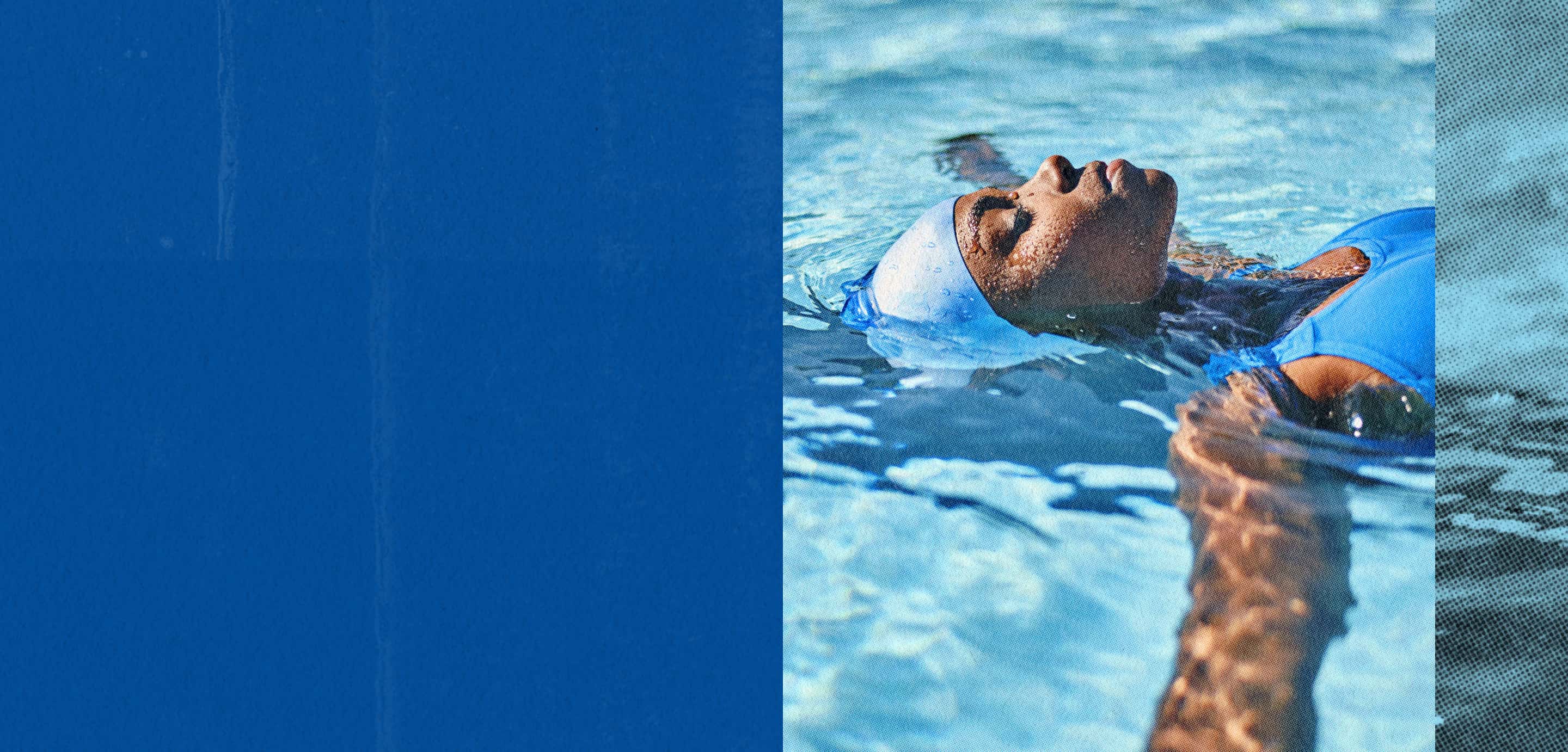 Image of person swimming to showcase "wellbeing"