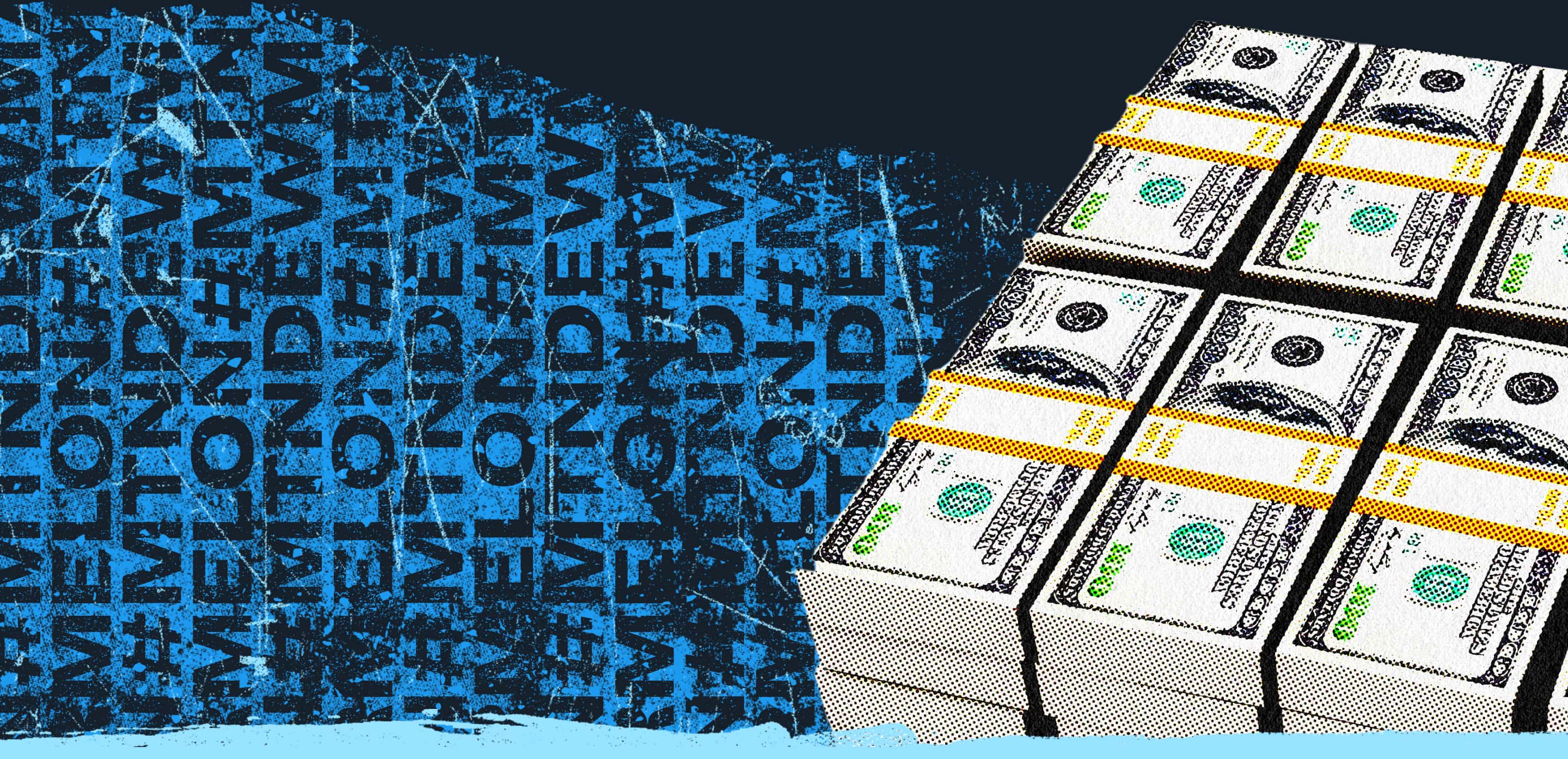 Pile of money image. Mountain Dew wins for best campaign that connected to a major moment.